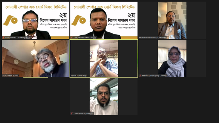 সোনালী পেপারের ২০% স্টক লভ্যাংশ অনুমোদন