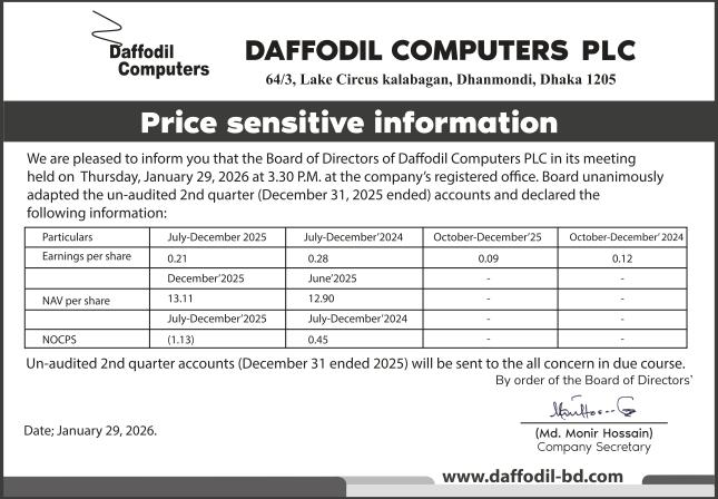 price sensetive Daffodil Computers 29 january 2026 page 0001